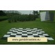 Šachovnice z plastových čtverců pro zahradní šachy MAXI